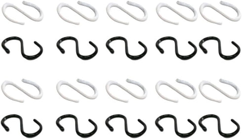 EXCEART Mini S Hooks - 20Pcs Miniature Dollhouse Hooks for DIY Crafts Jewelry Hanging Ornament