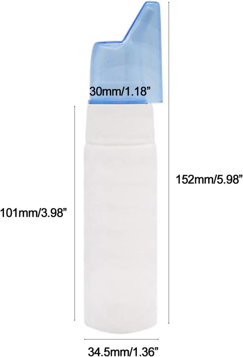 Empty Glass Nasal Spray Bottle with Press Spray, 2 Oz Refillable Portable Atomizer for Beauty