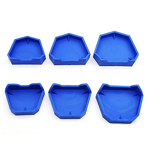 6pcs Dental Lab Silicone Plaster Model Former Base Molds, S+M+L Size Tray