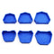 6pcs Dental Lab Silicone Plaster Model Former Base Molds, S+M+L Size Tray