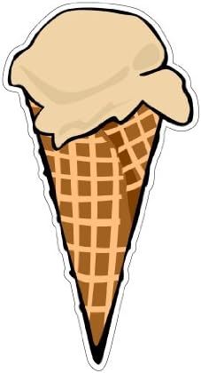 ICE Cream Waffle Cone Concession Decal cart Truck menu