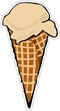 ICE Cream Waffle Cone Concession Decal cart Truck menu