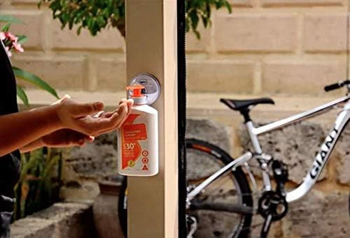 AngellPod Original Repositionable Wall Mount Hand Sanitiser Pump Bottle Holder for Any Size Bottle. Hand sanitizer