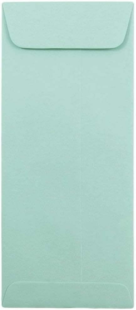 JAM PAPER #10 Policy Business Premium Envelopes - 4 1/8 x 9 1/2 - Aqua Blue - 50/Pack