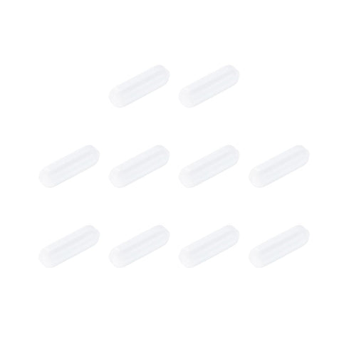 MECCANIXITY Magnetic Stirrer Mixer Stir Bar Rod 25mm(1") x8mm PTFE Coating Magnet White for Laboratory, 10Pcs