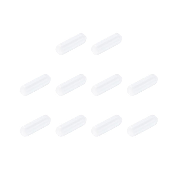 MECCANIXITY Magnetic Stirrer Mixer Stir Bar Rod 25mm(1") x8mm PTFE Coating Magnet White for Laboratory, 10Pcs