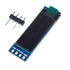 Senzooe 10pcs 0.91 inch SSD1306 128x32 3.3V~5V OLED Display Module LED DC Display Module LCD Screen Driver OLED (Blue)
