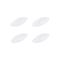 MECCANIXITY Magnetic Stirrer Mixer Stir Bar Rod 40mm x 15mm Olive Shape PTFE Coating Magnet White, 4 Pcs