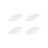 MECCANIXITY Magnetic Stirrer Mixer Stir Bar Rod 40mm x 15mm Olive Shape PTFE Coating Magnet White, 4 Pcs