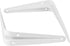 ZOENHOU 24 Packs White Shelf Brackets, 12 x 10 Inch Heavy-Duty Metal Steel Corner Brackets with Screws for Wall Shelves