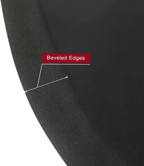 Generic 3x4.5 1/2 Inch Semicircle Anti-Fatigue Salon Mat Ft, Thick PVC High-Density Foam Barber Chair Cushion, Comfort