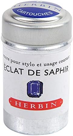 Herbin - Ref H201/16 - Fountain Pen Ink, Eclat de Saphir Cartridge