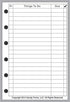 Pocket Size To Do List Planner Insert - Sized and Punched for Pocket Notebook (3.25" x 4.75")