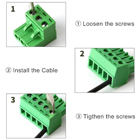 20 PCS 2 Pin 5.08mm Pitch Pluggable PCB Screw Terminal Block, Phoenix 8 Pin Plug for 24-12AWG
