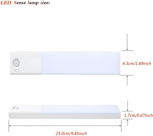 9.8inch 3 dimming 38pcs 3.0M (1200mAh) LED Intelligent motion senses Cabinet lamp of length Colors adjusts