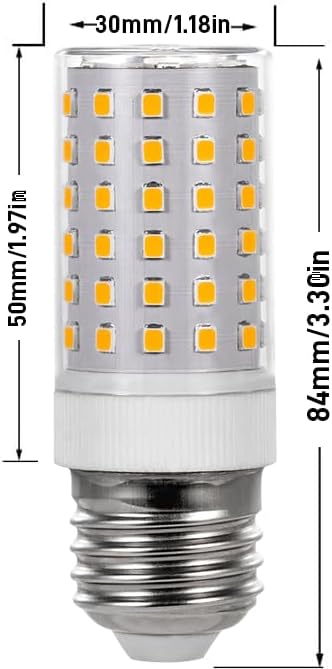 E26 Bulbs 10W (100W E26/E27 3000K Light,66 5730 Dimmable,Pack 3 LED Light Halogen Equivalent) Medium Socket Base Warm