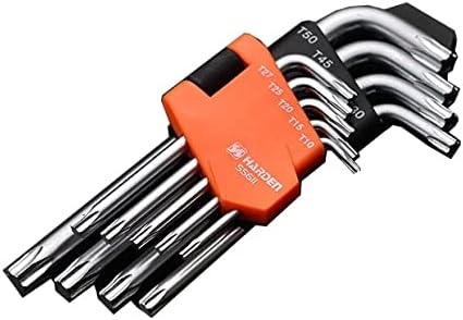 Edward Tools Star Key Wrench Set, Hardened Chrome Steel Screwdriver Set with Organizer Clip
