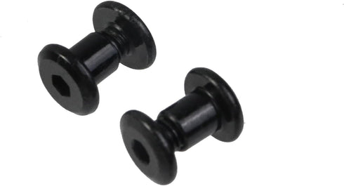20 Sets M5×5mm Black Leather Rivets and Stainless Steel Binding Screws F6×6mm for Crafting, Leather, DIY Accessories
