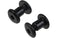20 Sets M5×5mm Black Leather Rivets and Stainless Steel Binding Screws F6×6mm for Crafting, Leather, DIY Accessories