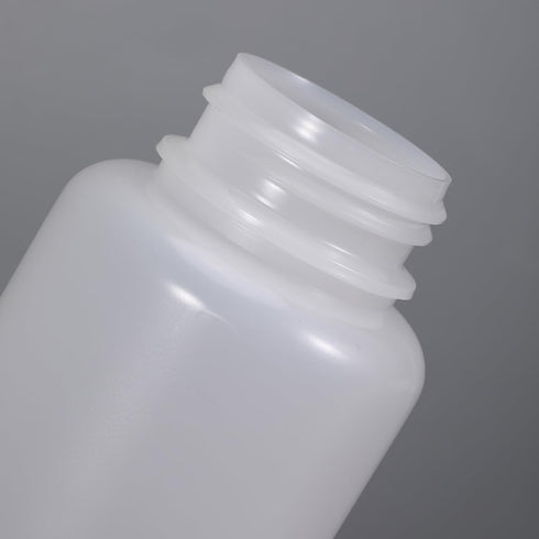 8.4 oz Wide Mouth Lab Reagent Bottle, Sealed Leak-proof Translucent HDPE Chemical Container, Pill Bottle (2 Pcs)