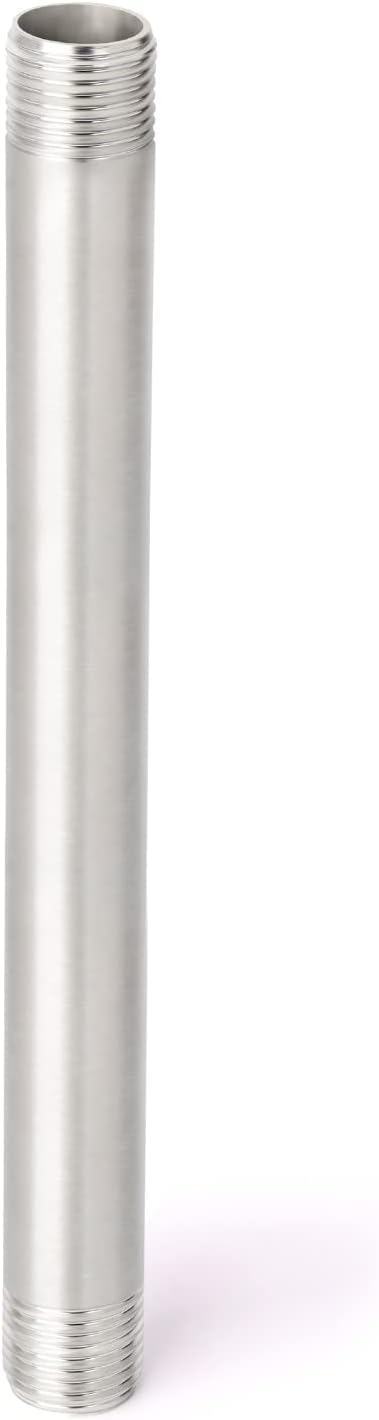TAISHER 2Pcs Stainless Steel Pipe Fittings, 1/4" NPT x 1/4" NPT Male Threaded, 10" Length Nipple Cast Pipe