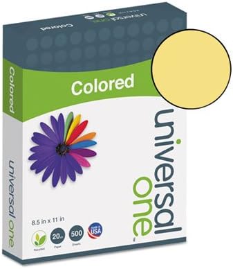 Universal One Universal - Colored Paper, 20lb, 8-1/2 x 11, Goldenrod, 500 Sheets/Ream -