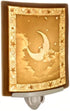 The Porcelain Garden Man in The Moon - Translucent Porcelain Lithophane Night Light, Wall Plug in for Kitchen, Bath