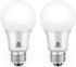 Energetic 2-Pack Dusk to Dawn LED Outdoor Light Bulb, 60 Watt Equivalent(6W),