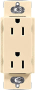 Lutron Claro 15 Amp Duplex Outlet, CAR-15-IV, 125 Volts, Ivory