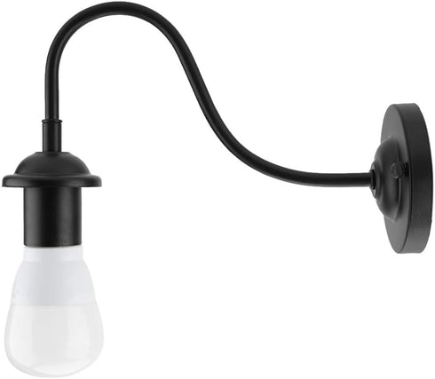 E27 90 250V Hilitand Sconce Iron Lamp Wall Sconce Light Sock Black to for Dining Room, Bedroom, Cafe, Bar, Garden