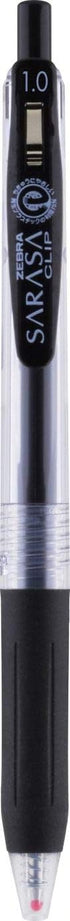 Zebra Pen Sarasa Clip Retractable Gel Pen, Bold Point, 1.0mm, Black Ink, 12-Pack by Zebra