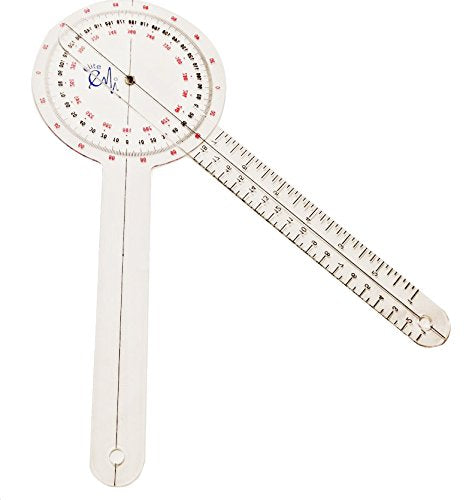 EMI Plastic 12" Goniometer, 360 Degree Isom - Model EGM-422