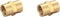 Brass Coupling 1/4" NPT Female x 1/4" NPT Female Hex Head Pipe Fitting (Pack of 2) - Air Hose Adapter