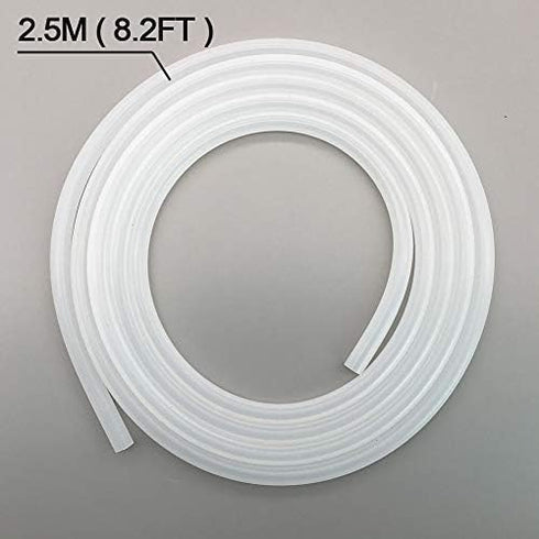 6mm x 9mm Silicone Tubing, High Temp Food Grade Hose, Length 2.5m (8.2ft)