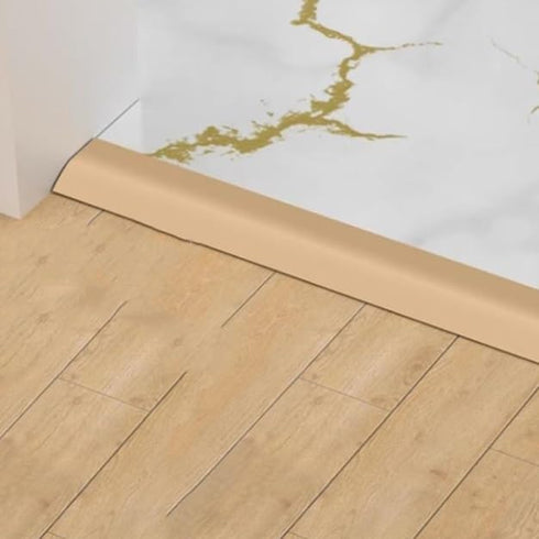SVBVRFEEW 20in 60in 1/2-4/5", Wheelchair(Brass,100cm/40in) Floor Transition Strip Aluminum Cuttable Threshold Ramp Long