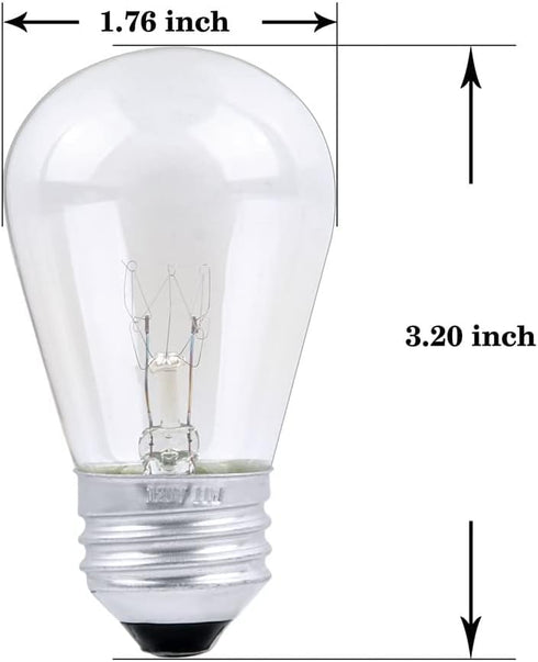YI LIGHTING Bulbs S14 11W Dimmable Bulb (2) Outdoor String Lights Replacement Incandescent Edison Light