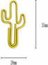 Binder Paper Clip, 30 Cute Cactus Paper Clips for Creative Decoration in Home, School, and Office (B)