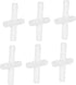 Joywayus 5/16" Plastic Hose Barb Fitting, Barbed Equal 4 Way Pipe Fittings Tube Adapter (Pack of 6)