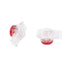 Antrader 100 Pcs Data Phone Wire Butt Splice 3 Ports UR Connectors, Red Clear
