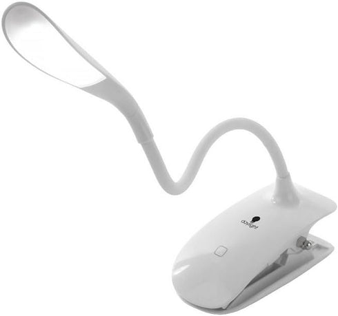 Clip-On LED Reading Light Rechargeable & Flexible Neck Book Lamp with Adjustable