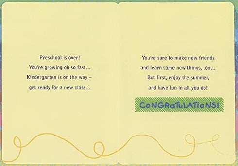 Graduation Card for Preschoolers - Pyramid of Crayons Design
