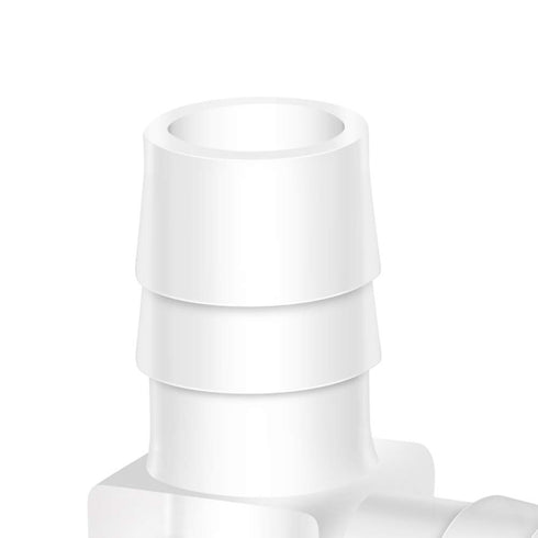 Quickun 3/8" Hose Barb 90 Degree Elbow L Fitting, Plastic 2 Way Equal Barbed Joint Splicer (Pack of 5)
