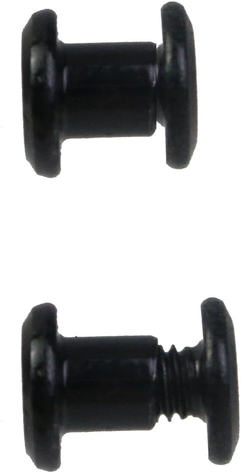 20 Sets M5×5mm Black Leather Rivets and Stainless Steel Binding Screws F6×6mm for Crafting, Leather, DIY Accessories