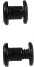 20 Sets M5×5mm Black Leather Rivets and Stainless Steel Binding Screws F6×6mm for Crafting, Leather, DIY Accessories