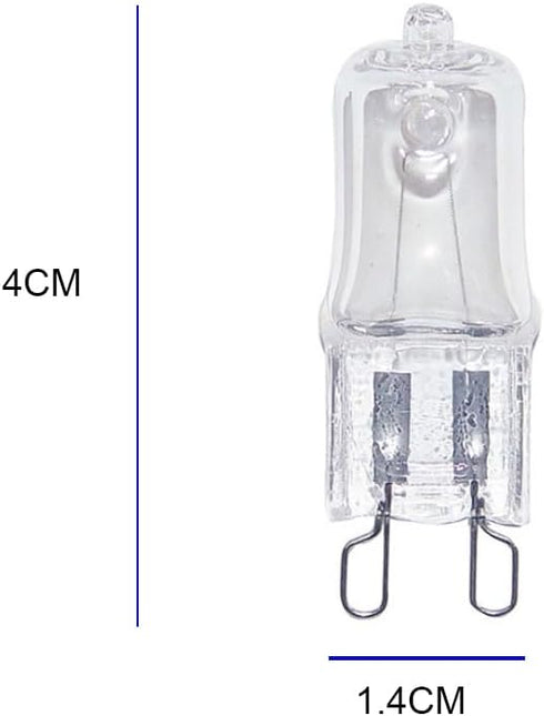 ShuoHui 5pcs G9 Bulb 25 40 60 120 Dimmable T4 (40, Halogen Watt Volt JCD Type Bi-Pin Base for Chandeliers, Pendants