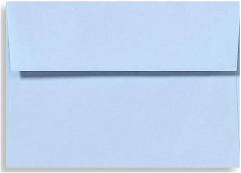 LUXPaper A2 Invitation Envelopes, Peel & Press, Baby Blue, 4 3/8" x 5 3/4", 80lb. Text, 50 Qty