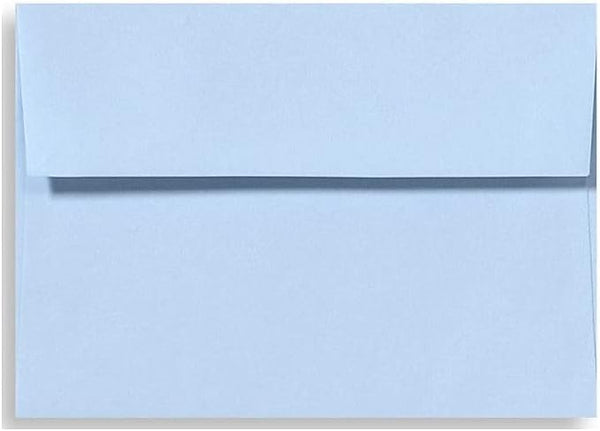 LUXPaper A2 Invitation Envelopes, Peel & Press, Baby Blue, 4 3/8" x 5 3/4", 80lb. Text, 50 Qty
