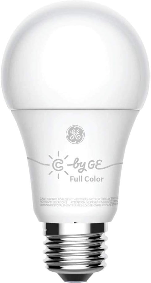 A19 Bulb, 60W 1-Pack (Packaging GE Lighting CYNC Smart Full Color LED Light Replacement, Bluetooth/Wi-Fi Enabled, Alexa
