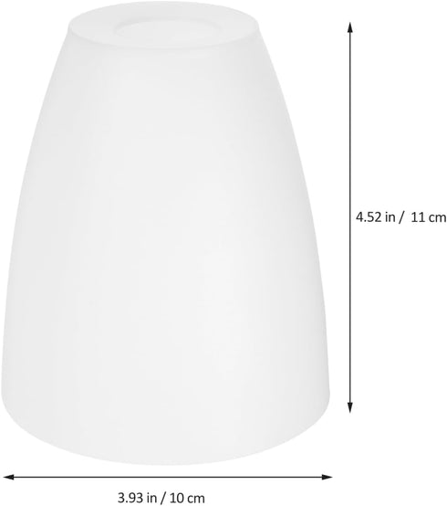 30mm White Plastic Lamp Shade Replacement - Flat Top Hard Hat Style Light Cover for Floor/Table Lamps, Center Hole