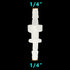Feelers 1/4" Hose Barb Thru-Bulk Bulkhead Fitting - Plastic Adapter Union Mender Splicer with Gasket